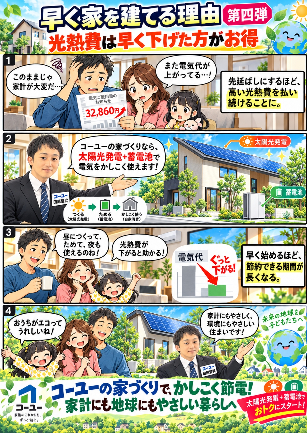 ~光熱費を早く下げて賢く節約する家づくり~ 画像